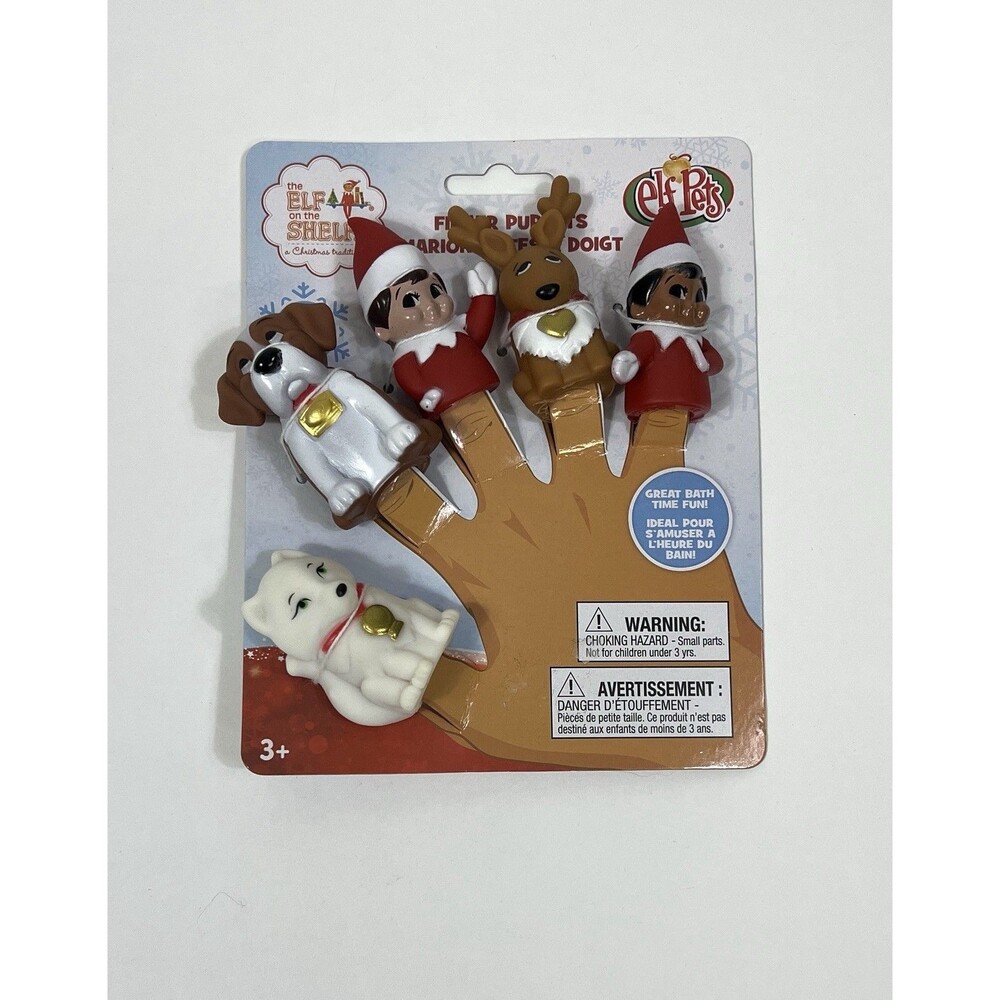 Elf on the Shelf Pets, Finger Puppets, For Bath Time, Christmas Toy Set, New!